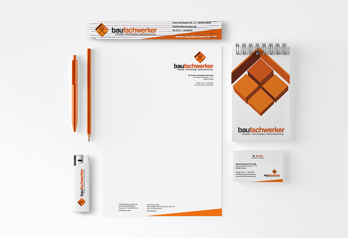 CORPORATE IDENTITY | BAUFACHWERKER | Geschäftsausstattung